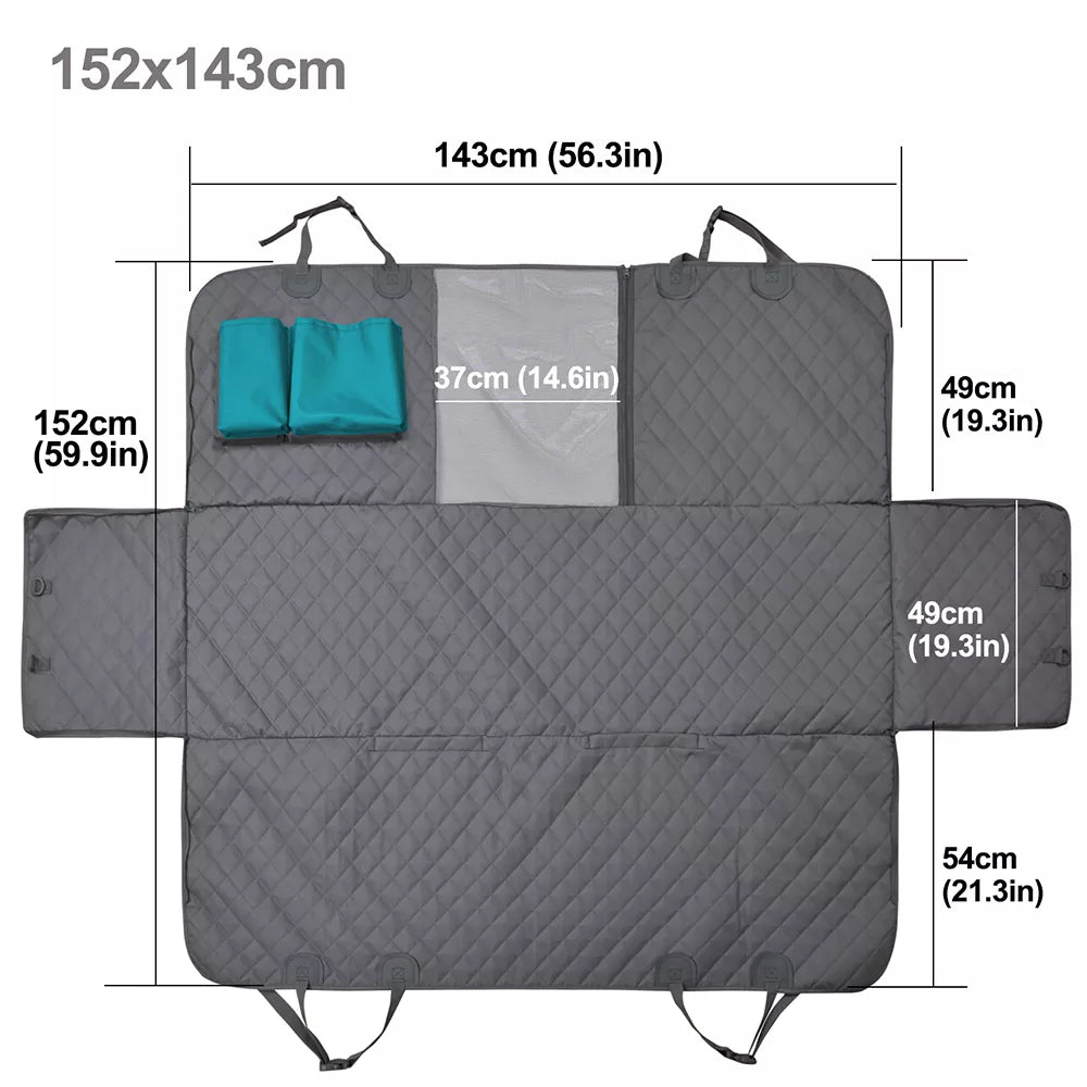 Standard dog car seat cover size