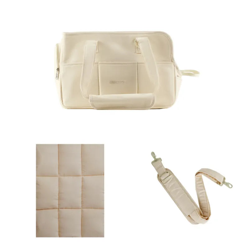 Beige Pet Travel Bag