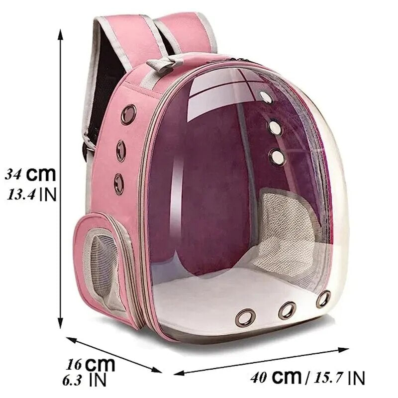 Transparent Pet Travel Backpack