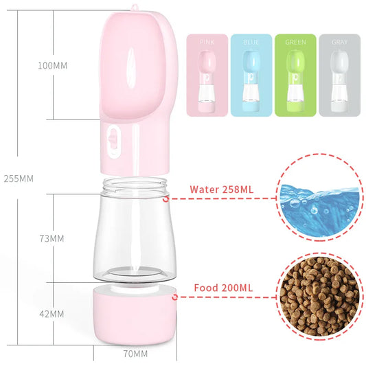 Portable food and water bowl