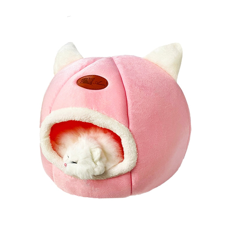 pink cat bed