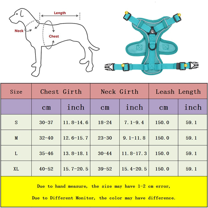 dog harness sizing